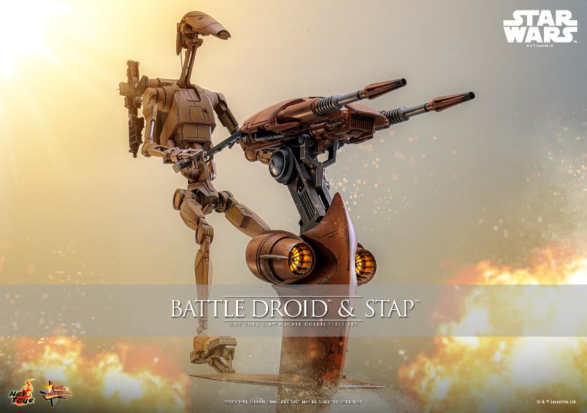 MMS887 - Star Wars: The Phantom Menace™ - 1/6th scale Battle Droid™ & STAP™ Collectible Set - Image 2