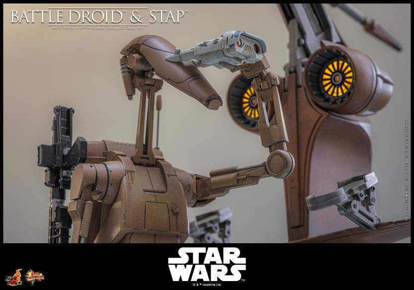 MMS887 - Star Wars: The Phantom Menace™ - 1/6th scale Battle Droid™ & STAP™ Collectible Set - Image 3