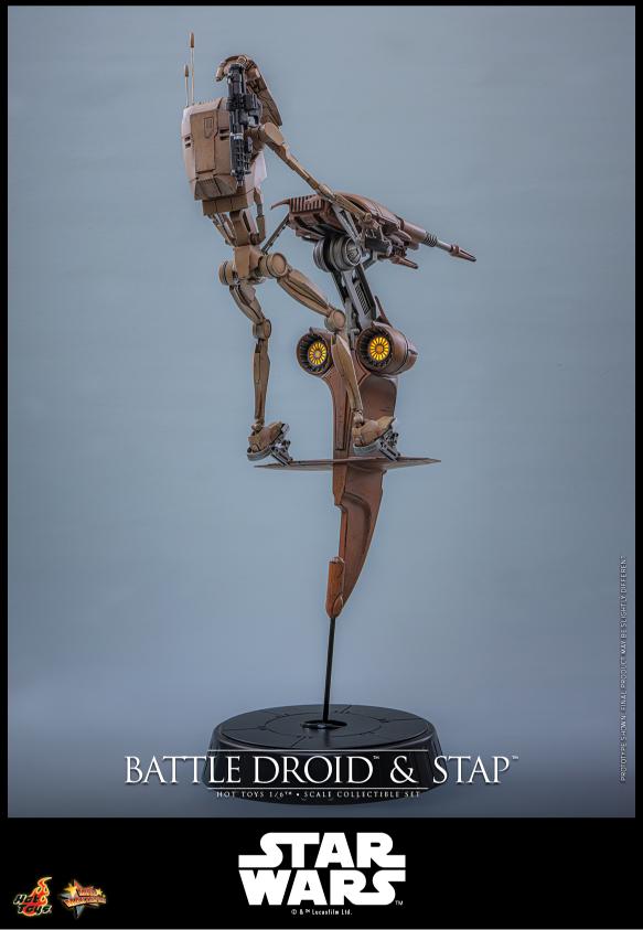 MMS887 - Star Wars: The Phantom Menace™ - 1/6th scale Battle Droid™ & STAP™ Collectible Set - Image 13