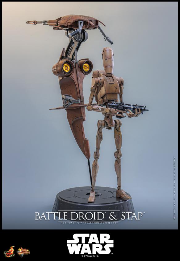 MMS887 - Star Wars: The Phantom Menace™ - 1/6th scale Battle Droid™ & STAP™ Collectible Set - Image 14
