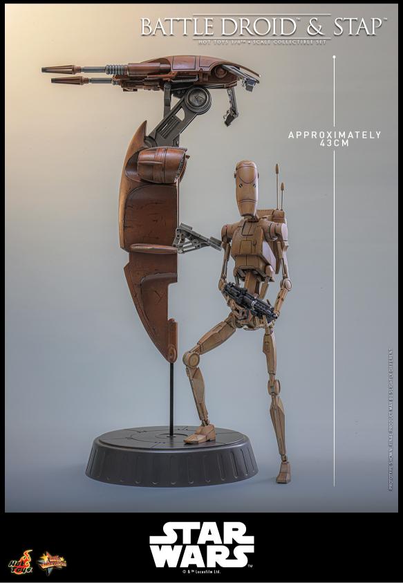 MMS887 - Star Wars: The Phantom Menace™ - 1/6th scale Battle Droid™ & STAP™ Collectible Set - Image 15