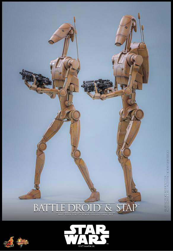 MMS887 - Star Wars: The Phantom Menace™ - 1/6th scale Battle Droid™ & STAP™ Collectible Set - Image 16