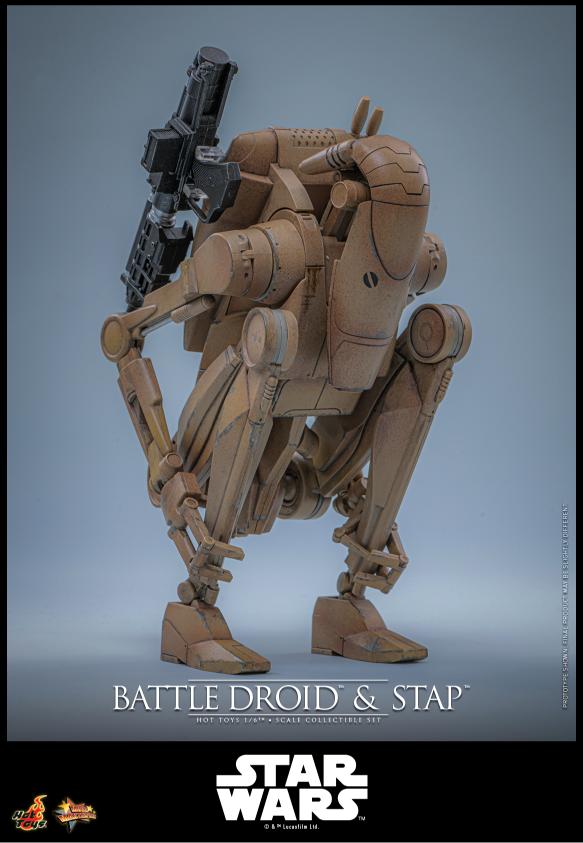 MMS887 - Star Wars: The Phantom Menace™ - 1/6th scale Battle Droid™ & STAP™ Collectible Set - Image 17