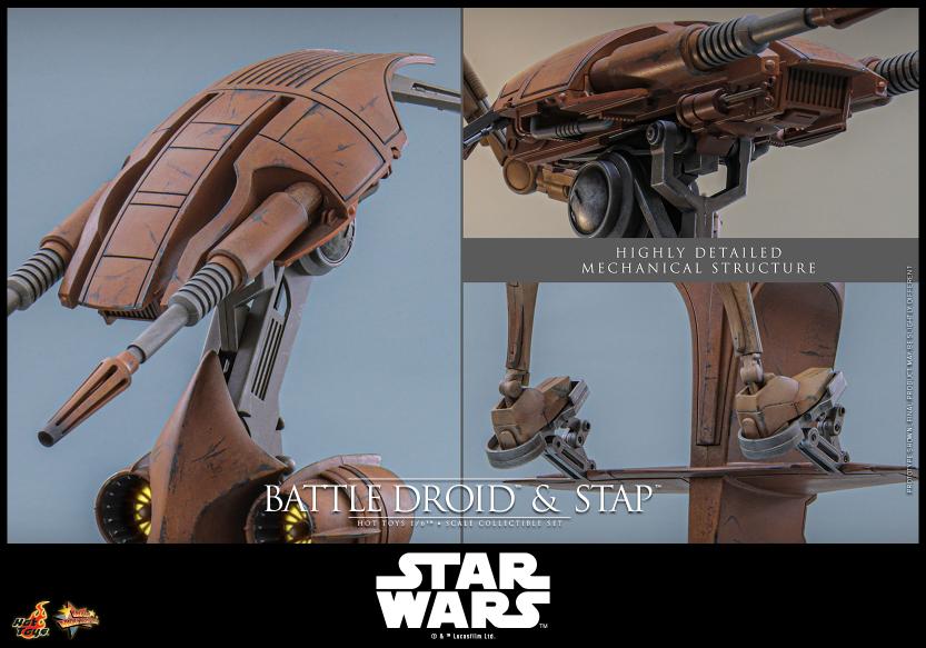 MMS887 - Star Wars: The Phantom Menace™ - 1/6th scale Battle Droid™ & STAP™ Collectible Set - Image 18