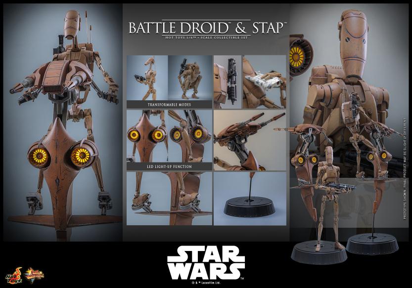 MMS887 - Star Wars: The Phantom Menace™ - 1/6th scale Battle Droid™ & STAP™ Collectible Set