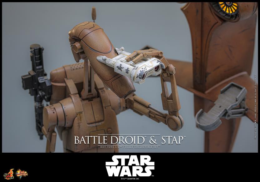 MMS887 - Star Wars: The Phantom Menace™ - 1/6th scale Battle Droid™ & STAP™ Collectible Set - Image 4