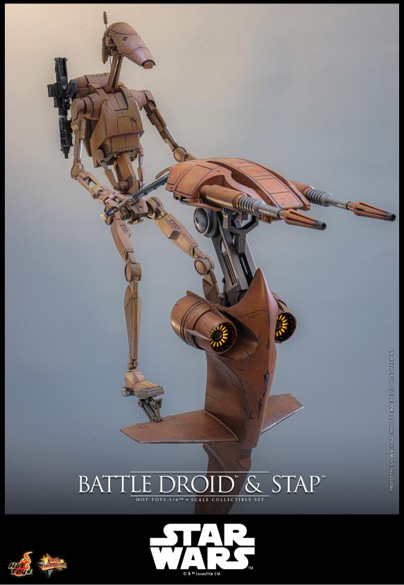 MMS887 - Star Wars: The Phantom Menace™ - 1/6th scale Battle Droid™ & STAP™ Collectible Set - Image 5