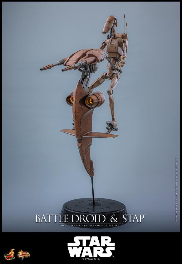 MMS887 - Star Wars: The Phantom Menace™ - 1/6th scale Battle Droid™ & STAP™ Collectible Set - Image 7