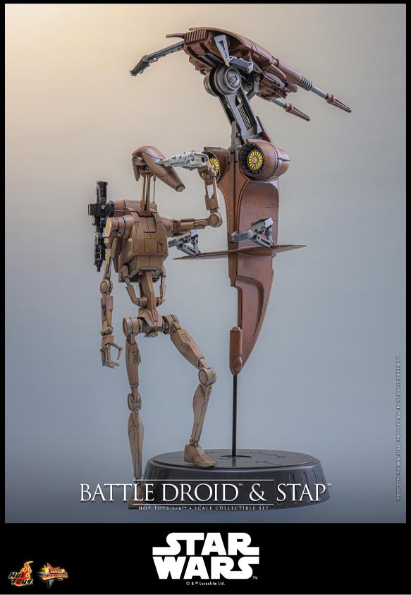 MMS887 - Star Wars: The Phantom Menace™ - 1/6th scale Battle Droid™ & STAP™ Collectible Set - Image 8