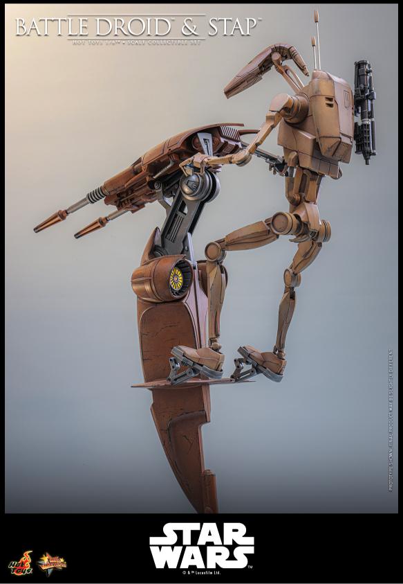 MMS887 - Star Wars: The Phantom Menace™ - 1/6th scale Battle Droid™ & STAP™ Collectible Set - Image 10