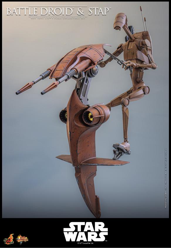MMS887 - Star Wars: The Phantom Menace™ - 1/6th scale Battle Droid™ & STAP™ Collectible Set - Image 11