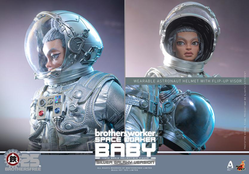 AMC041 - Brothersfree x Hot Toys - 1/6th scale Space Worker Baby (Brothersfree 25th Silver Galaxy Version) - Image 17