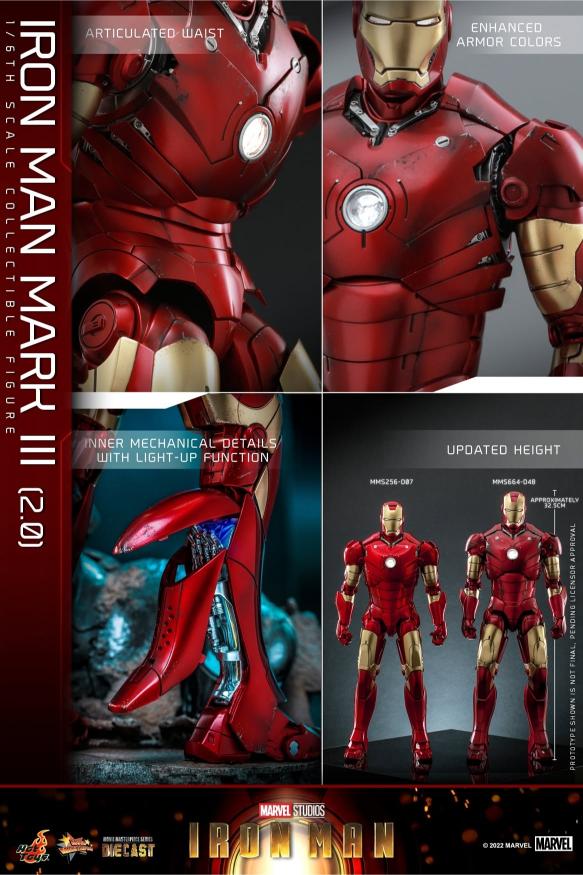 MMS664D48 - Iron Man - 1/6th scale Iron Man Mark III (2.0) - Image 9